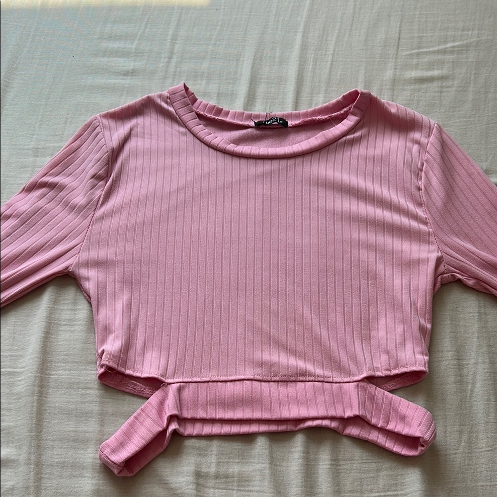 Rue21 Pink Long Sleeve Ribbed Top